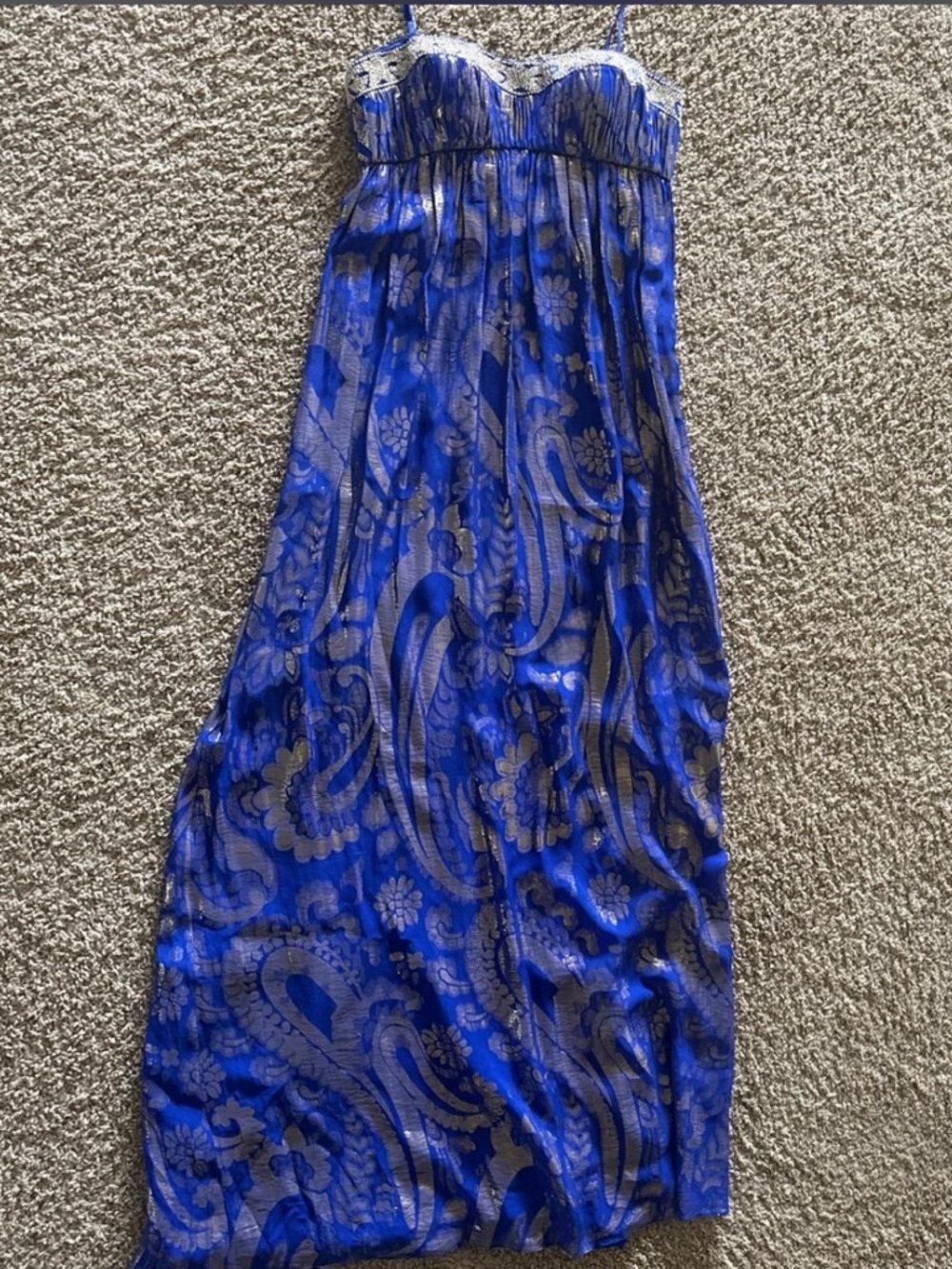 Blue Silk Gown - Picture 3 of 3